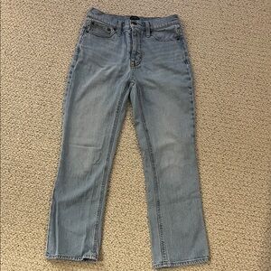 J. Crew Classic Light Wash Mid Rise Flare Crop Jeans